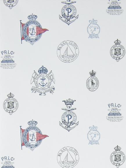 Ralph Lauren Rowthorne Crest Wallpaper, Captain Prl032/01