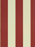 Ralph Lauren Spalding Stripe Wallpaper, Red / Sand PRL26/18