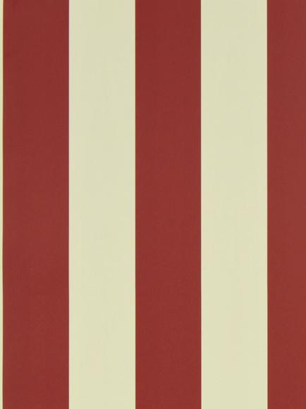 Ralph Lauren Spalding Stripe Wallpaper, Red / Sand Prl26/18
