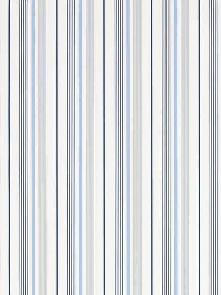 Ralph Lauren Gable Stripe Wallpaper, French Blue, PRL057/01, 