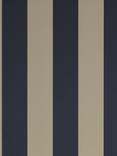 Ralph Lauren Spalding Stripe Wallpaper, Navy / Sand Prl26/13