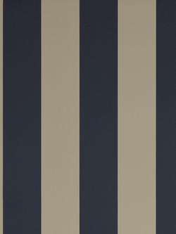 Ralph Lauren Spalding Stripe Wallpaper, Navy / Sand Prl26/13