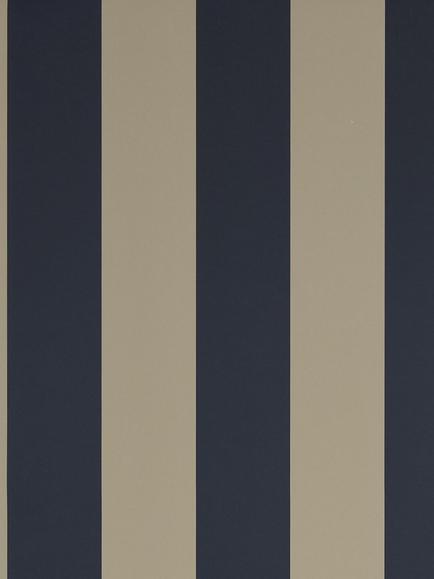 Ralph Lauren Spalding Stripe Wallpaper, Navy / Sand Prl26/13