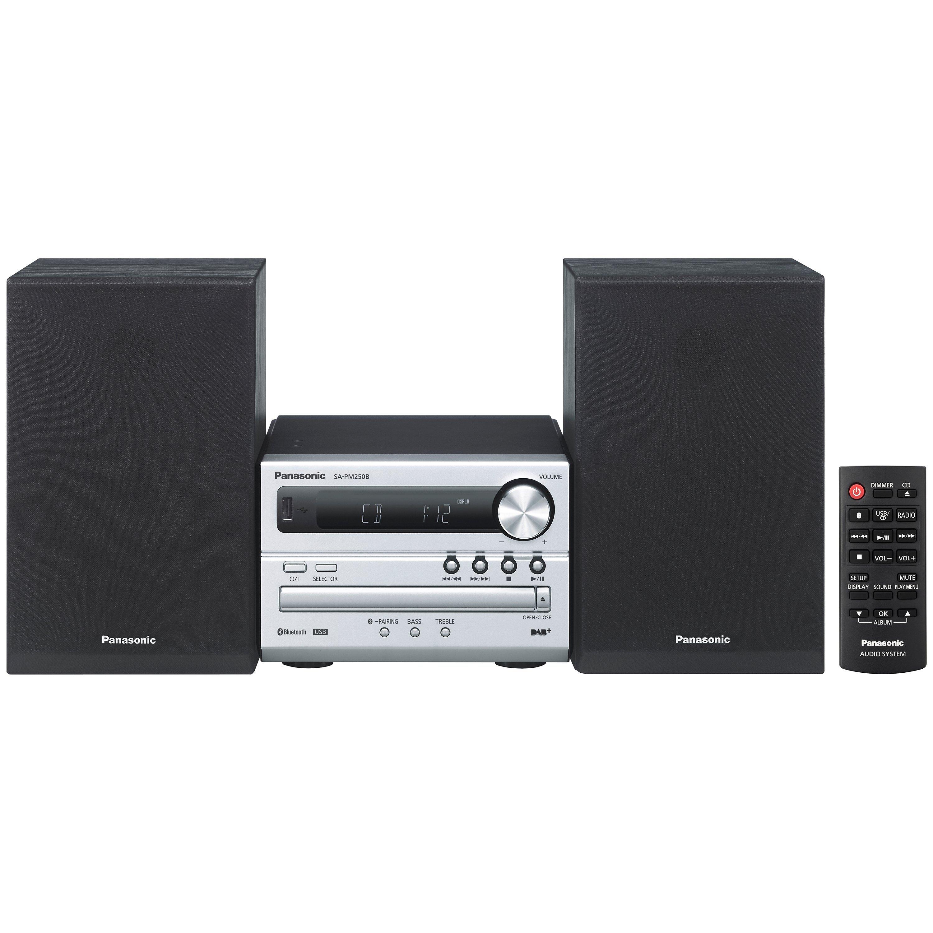 Panasonic SC-PM250BEBS Bluetooth Micro Hi-Fi System With FM/DAB+