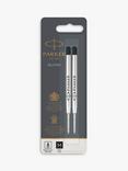 PARKER Quink Ballpoint Pen Medium Gel Refill, Set of 2, Black