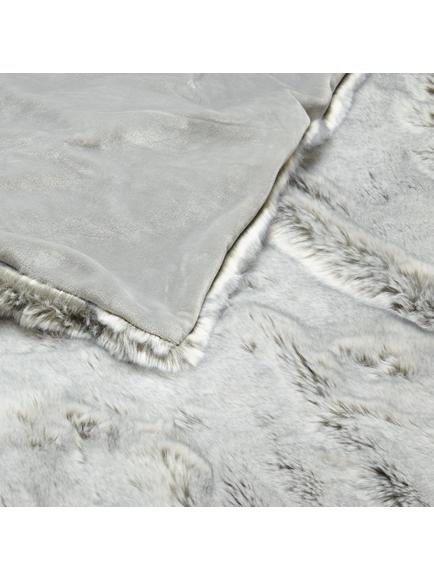 John Lewis Faux Fur Throw - view 2, Grey