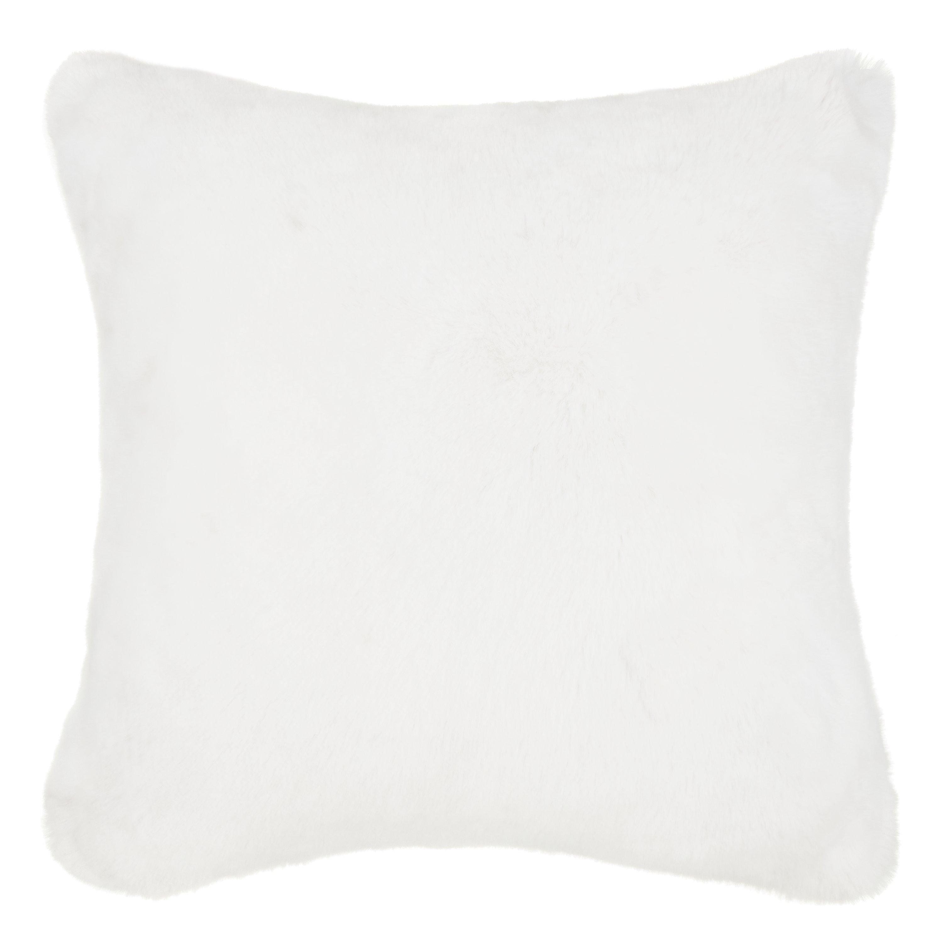 Large white fluffy cushions best sale