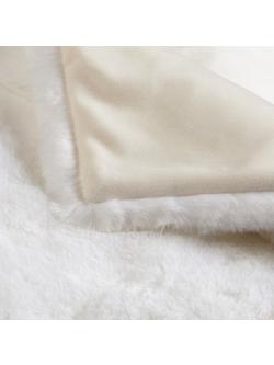 John Lewis Faux Fur Throw - view 2, White