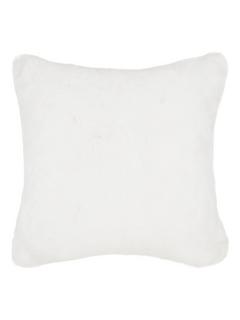 John Lewis Faux Fur Cushion, White