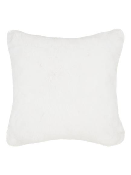 John Lewis Faux Fur Cushion, White
