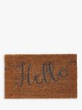 John Lewis Hello Door Mat, Natural