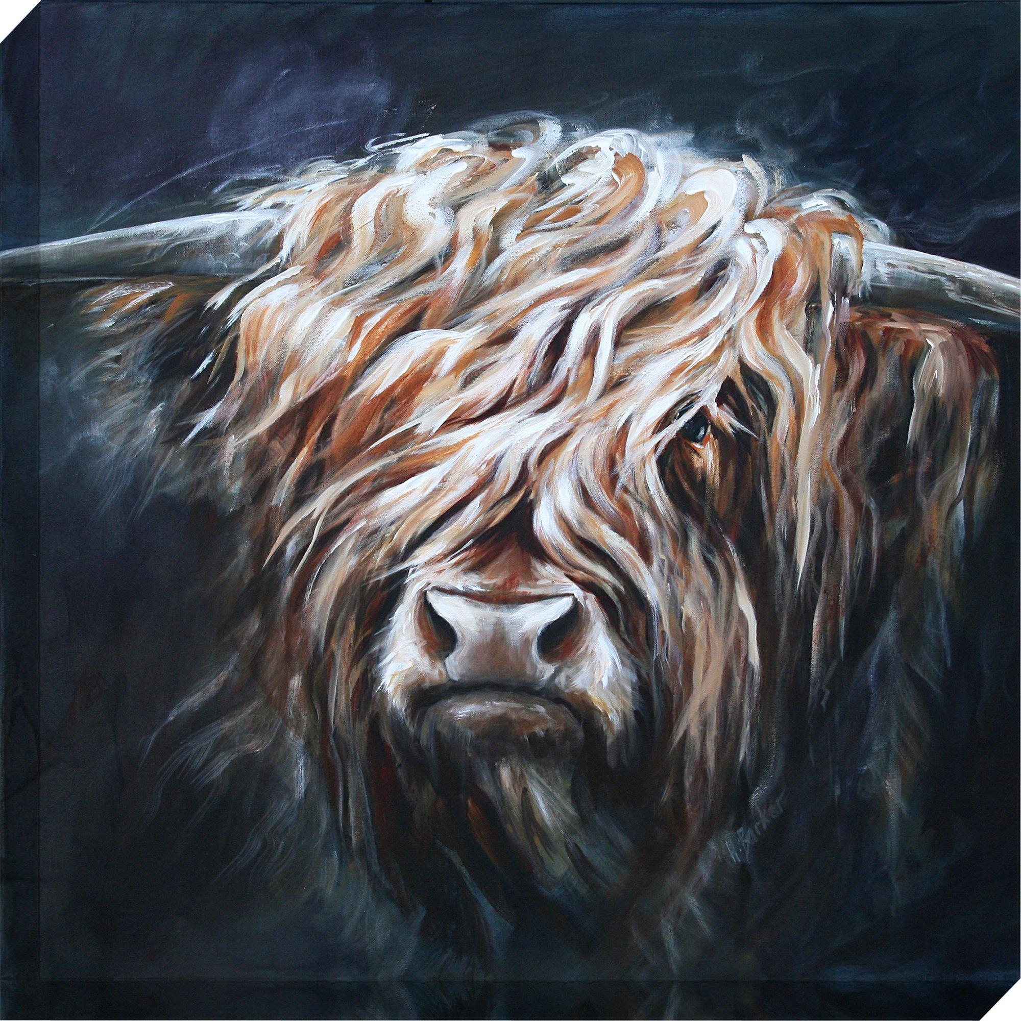 Hilary Barker - Highland Bull Canvas Print, 60 x 60cm