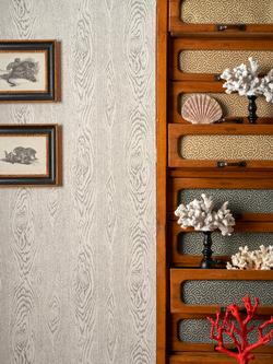 Cole & Son Wood Grain Wallpaper - view 2, Black / White 107/10045