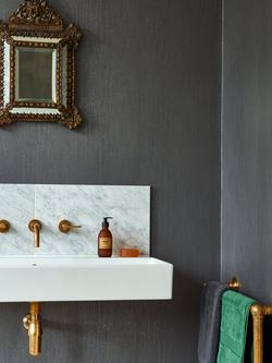 Cole & Son Crackle Wallpaper - view 2, Black 107/11050