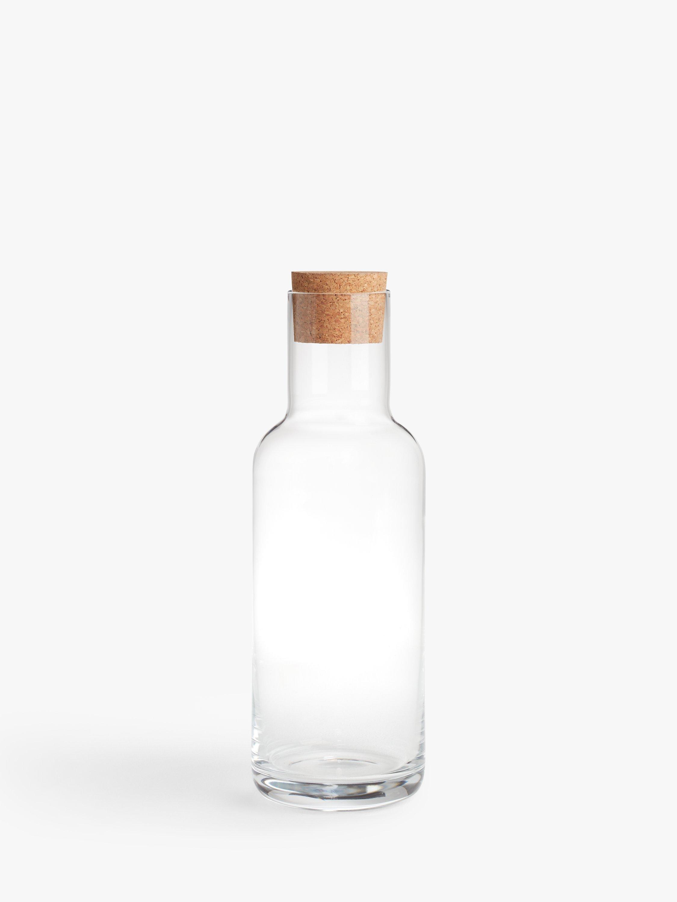 ANYDAY John Lewis & Partners Glass Carafe With Cork Stopper, 1L, Clear