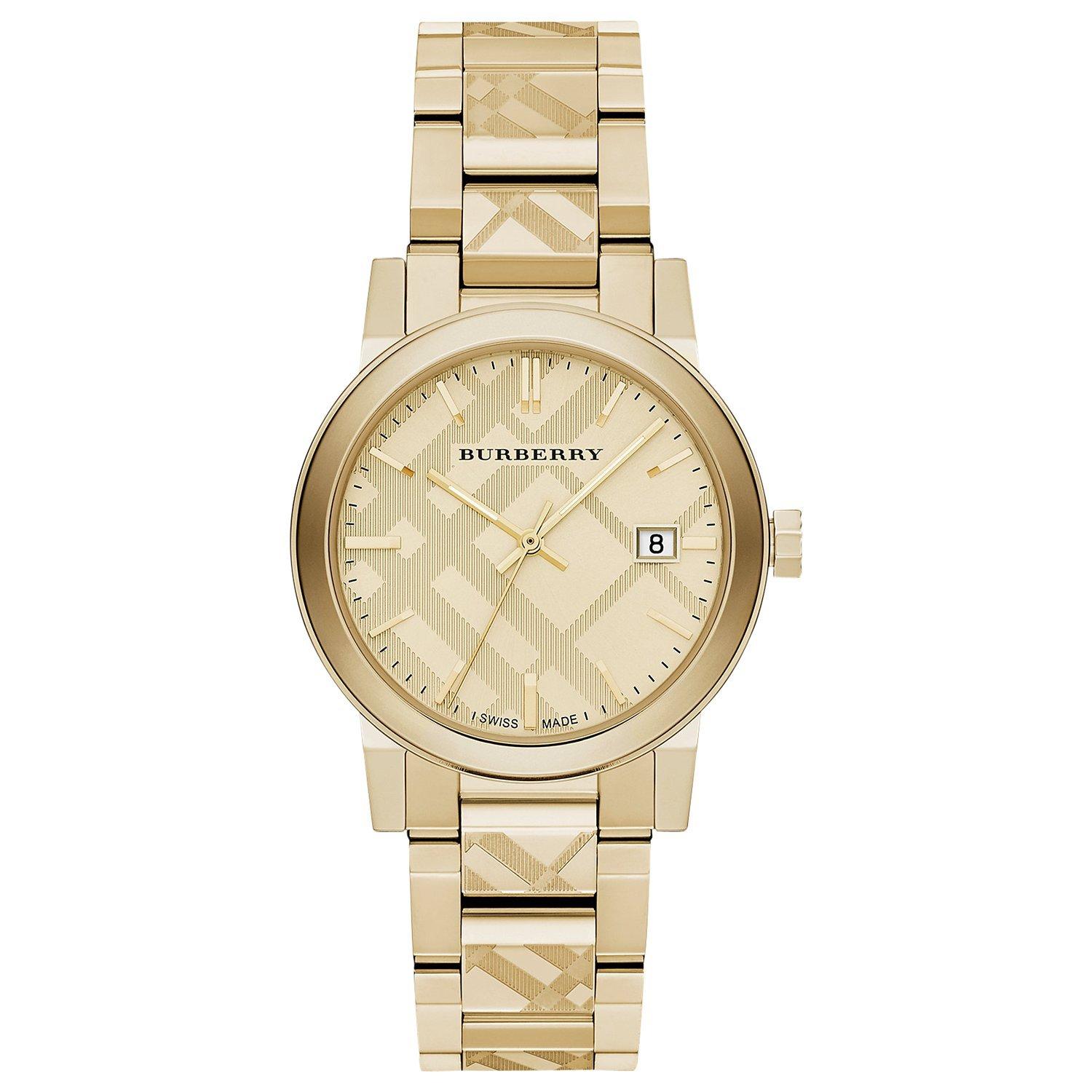 Burberry BU9038 Women s The City Date Bracelet Strap Watch Gold