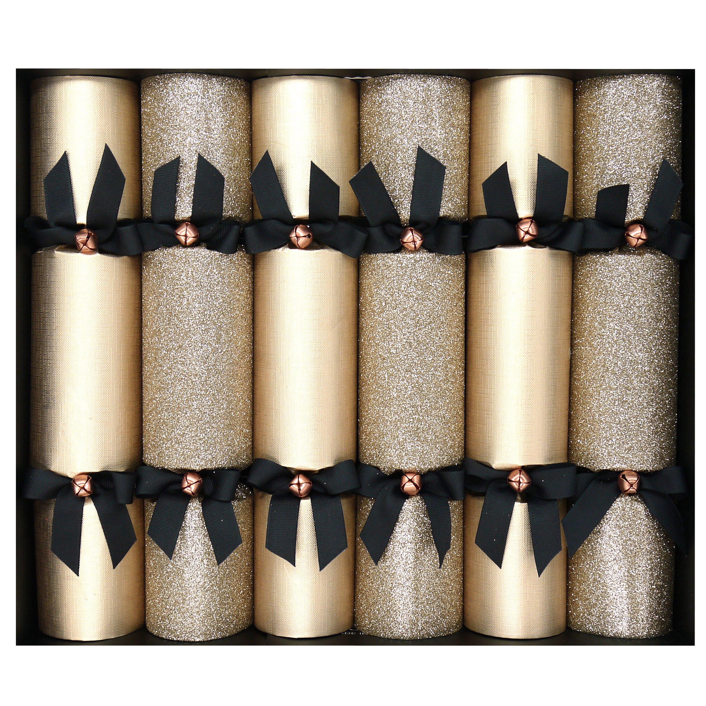 Celebration Crackers Christmas Crackers, Box of 6, Rose Gold