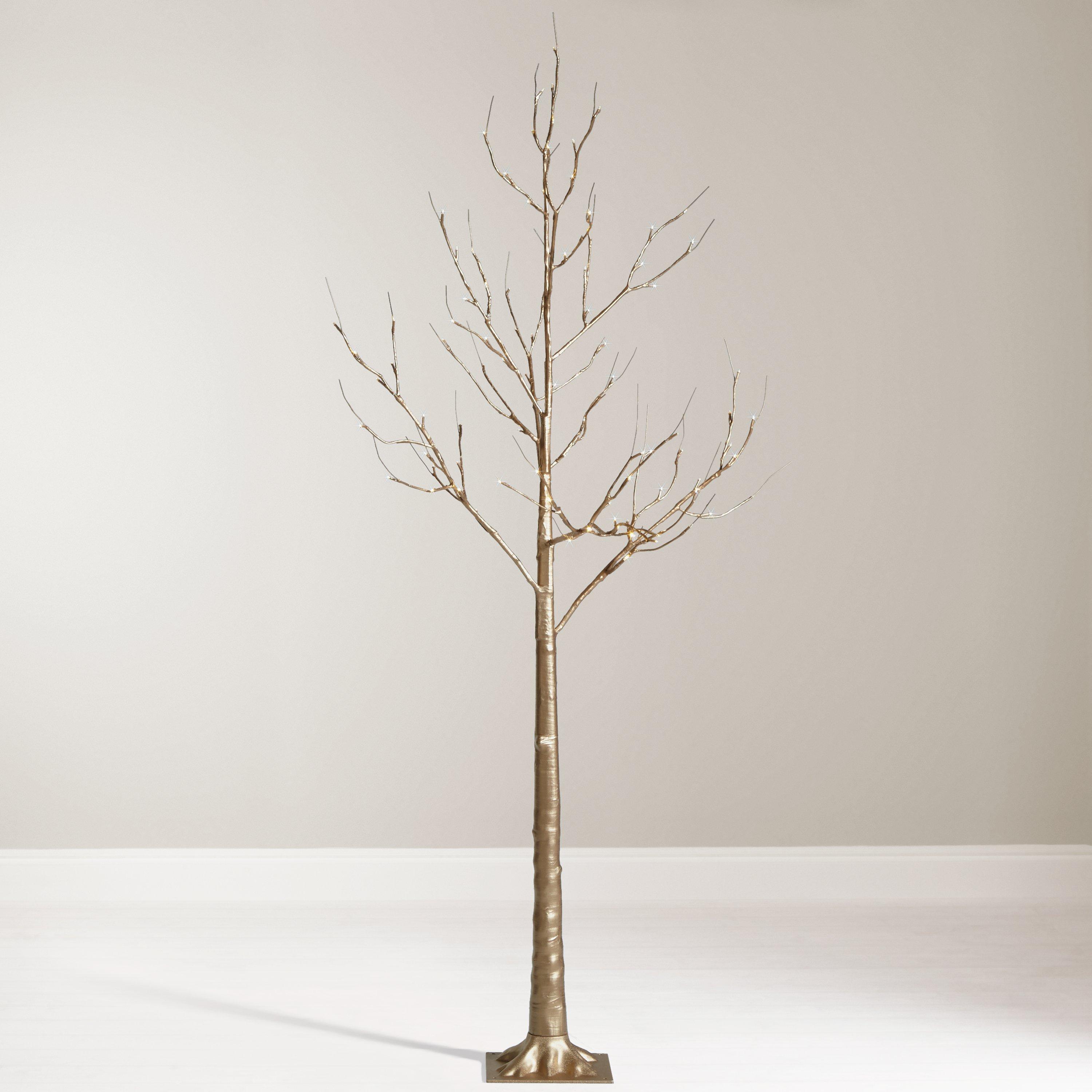 John Lewis & Partners 6ft Pre-Lit Golden Twig Christmas Tree
