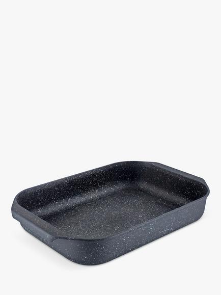 Eaziglide Neverstick2 Aluminium Non-Stick Roaster, Black, Black