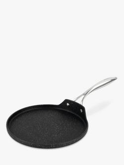 Eaziglide Neverstick2 Aluminum Non-Stick Pancake Pan, 25cm, Black, Black