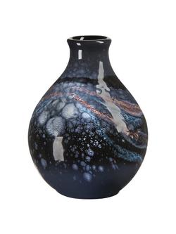 Poole Pottery Celestial Bud Vase, Grey/Blue, H12.5cm, Grey/Blue