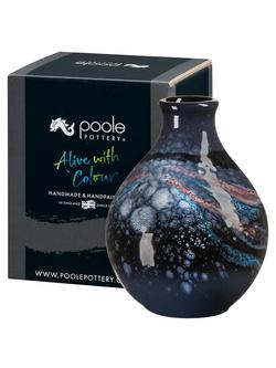 Poole Pottery Celestial Bud Vase, Grey/Blue, H12.5cm - view 2, Grey/Blue