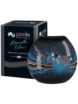 Poole Pottery Celestial Purse Vase, H20cm, Grey/Blue - view 2, Grey / Blue