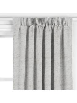 John Lewis Textured Chenille Made to Measure Curtains or Roman Blind, Blue Grey - view 2, Chenille Blue Grey