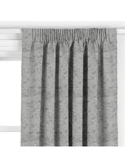 John Lewis Textured Chenille Made to Measure Curtains or Roman Blind, Steel - view 2, Chenille Steel