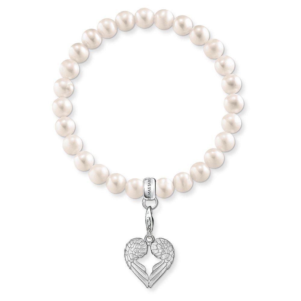Product image 2 of 3, which shows THOMAS SABO Charm Club Angel Wings Heart Charm, Silver