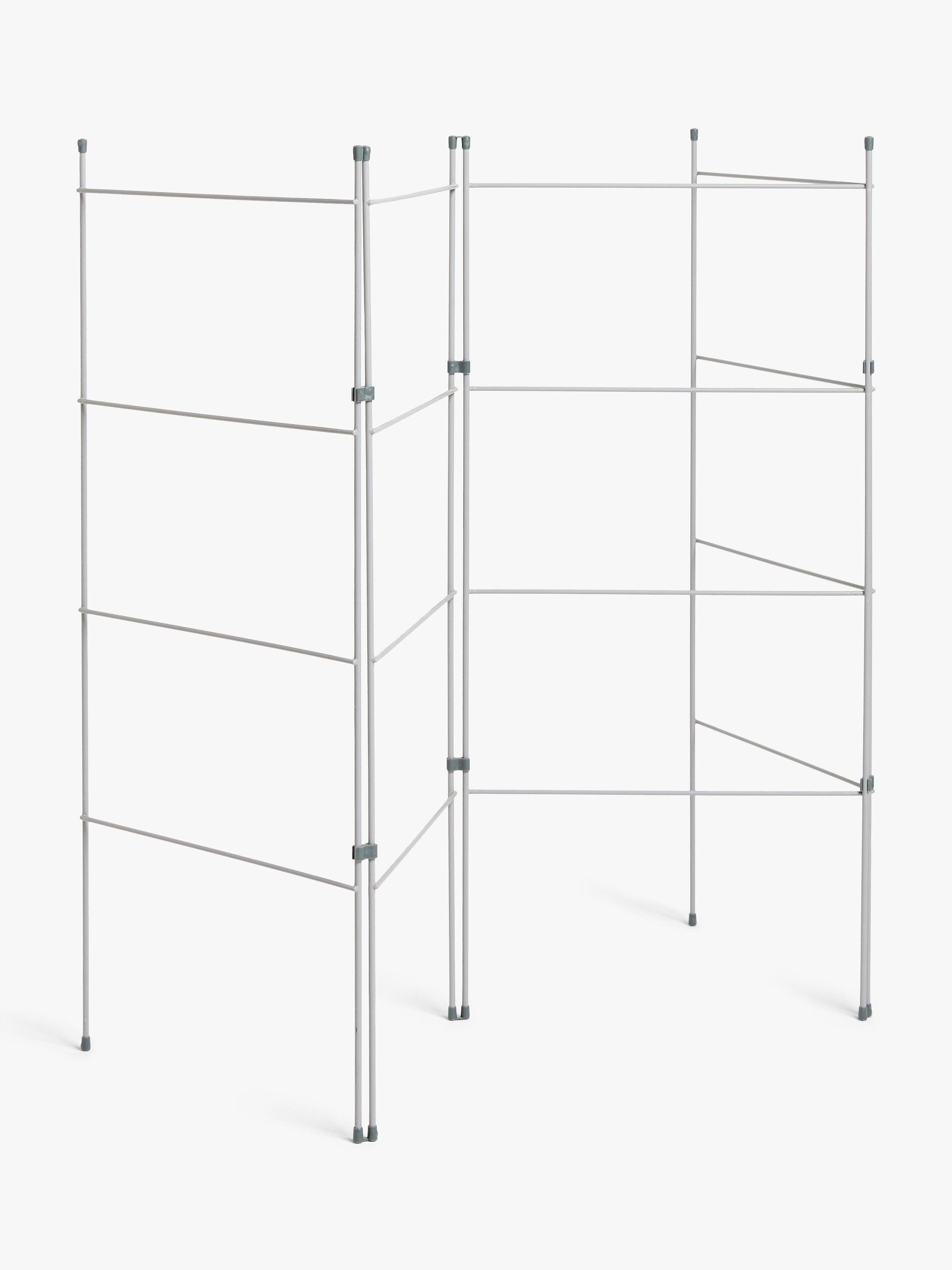 John Lewis Partners 4 Fold Zig Zag Clothes Airer Grey