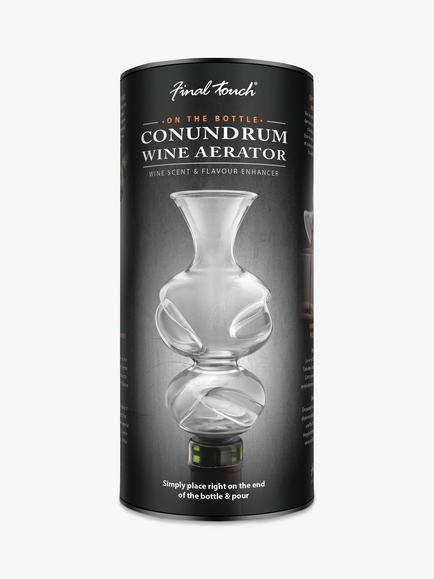 Final Touch Conundrum Wine Aerator, Clear