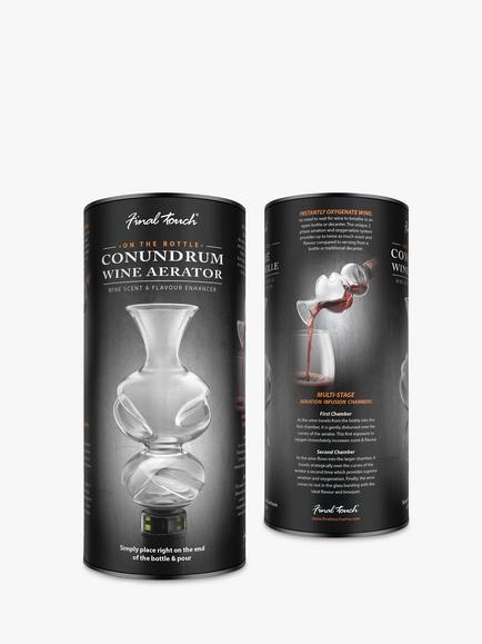 Final Touch Conundrum Wine Aerator - view 2, Clear