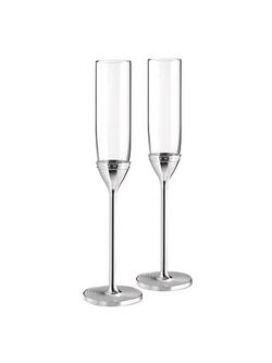 Vera Wang 'With Love' Silver Plated Flutes, Set of 2, Silver