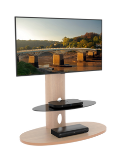 AVF Affinity Chepstow 930 TV Stand With Mount For TVs Up To 65", White-washed Oak