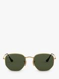 Ray-Ban RB3548 Hexagonal Flat Lens Sunglasses