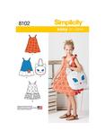 Simplicity Child's Dress and Cat Bag Sewing Pattern, 8102