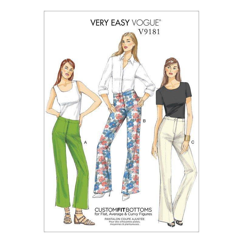 Vogue Women's Trouser Sewing Pattern, 9181