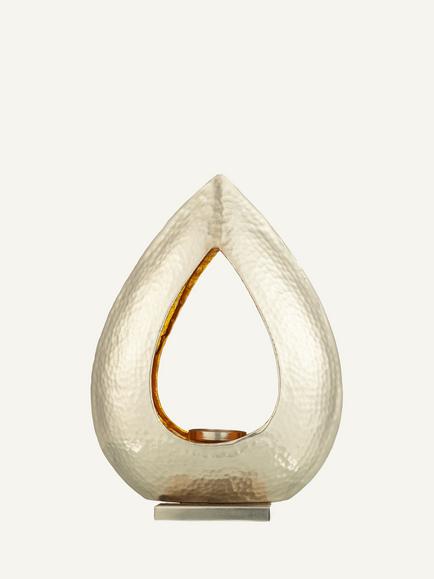 John Lewis Hammered Teardrop Tealight Holder, 