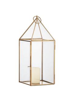 John Lewis Pyramid Lantern, Medium - view 2, Gold