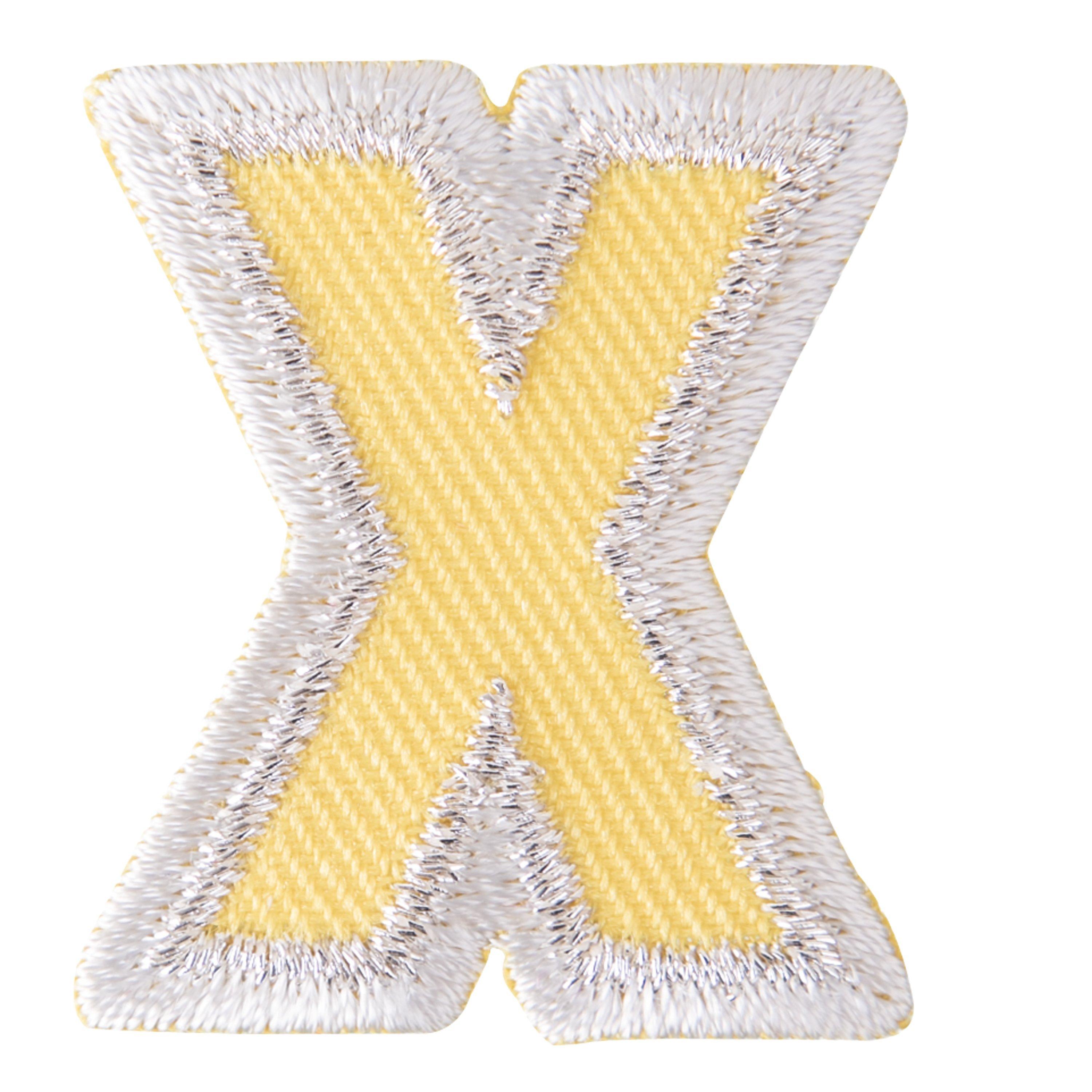 Rico Design Iron On Letter Patch, X