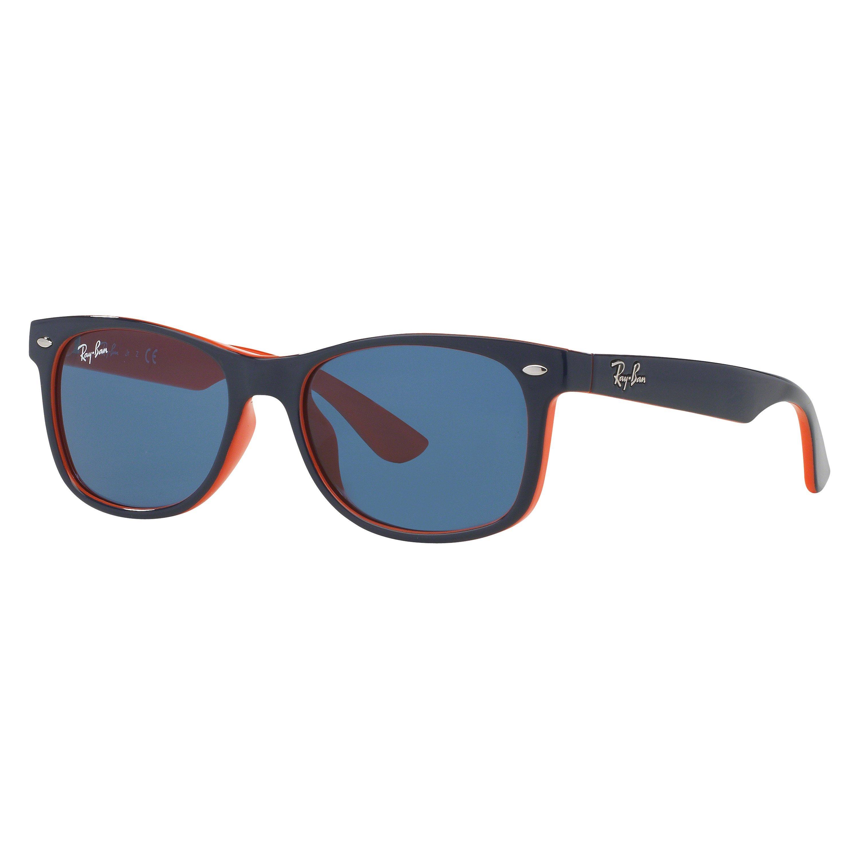 Ray Ban Junior RB9052S New Wayfarer Sunglasses Navy Orange