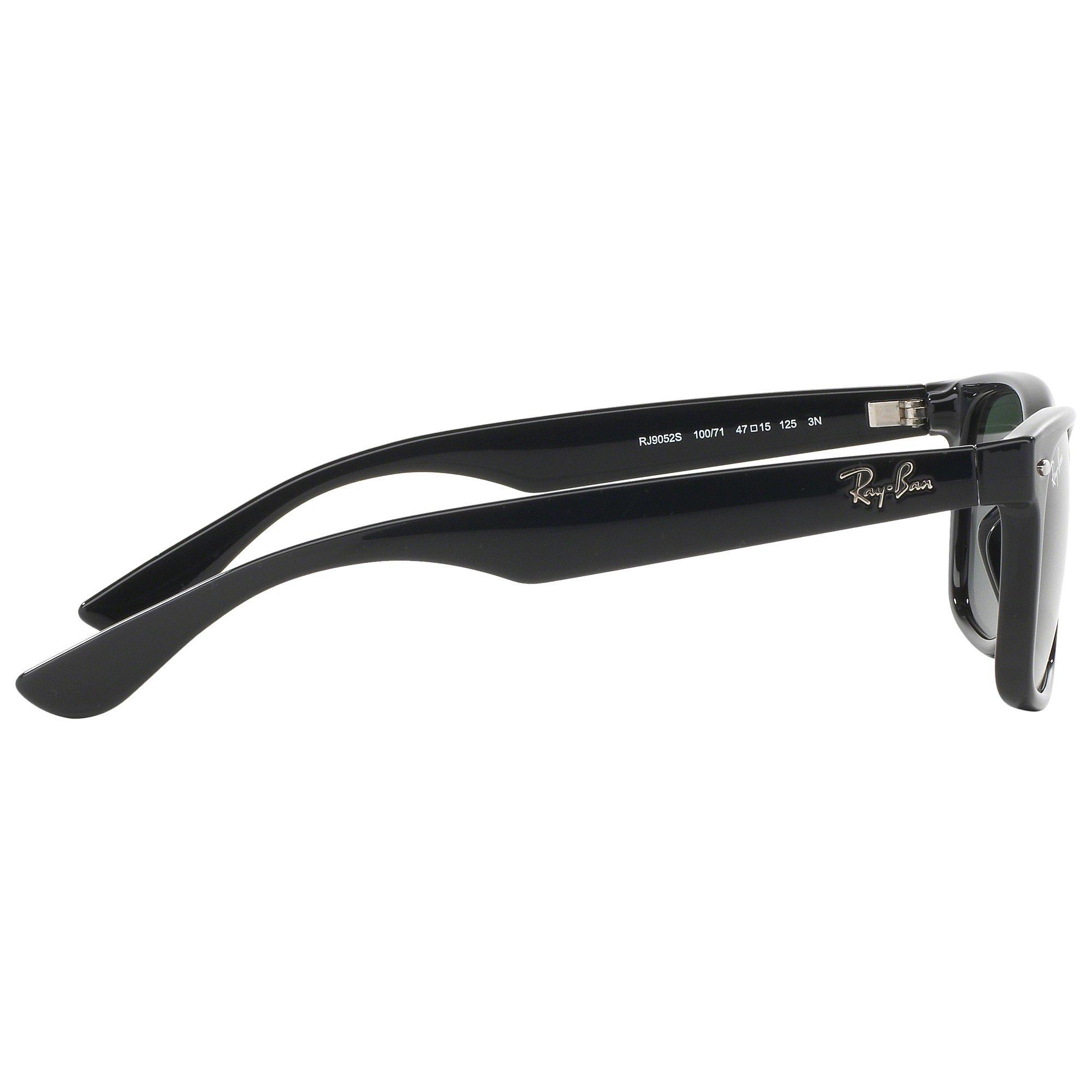 Product image 10 of 11, which shows Ray-Ban Junior RB9052S New Wayfarer Sunglasses, Black