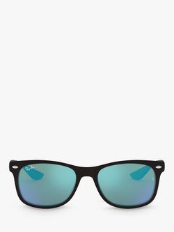 Ray-Ban Junior RB9052S New Wayfarer Sunglasses - view 2, Black/Bright Blue