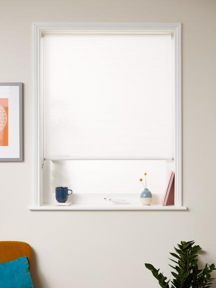 John Lewis No.089 Sheer Roller Blind - view 2, White