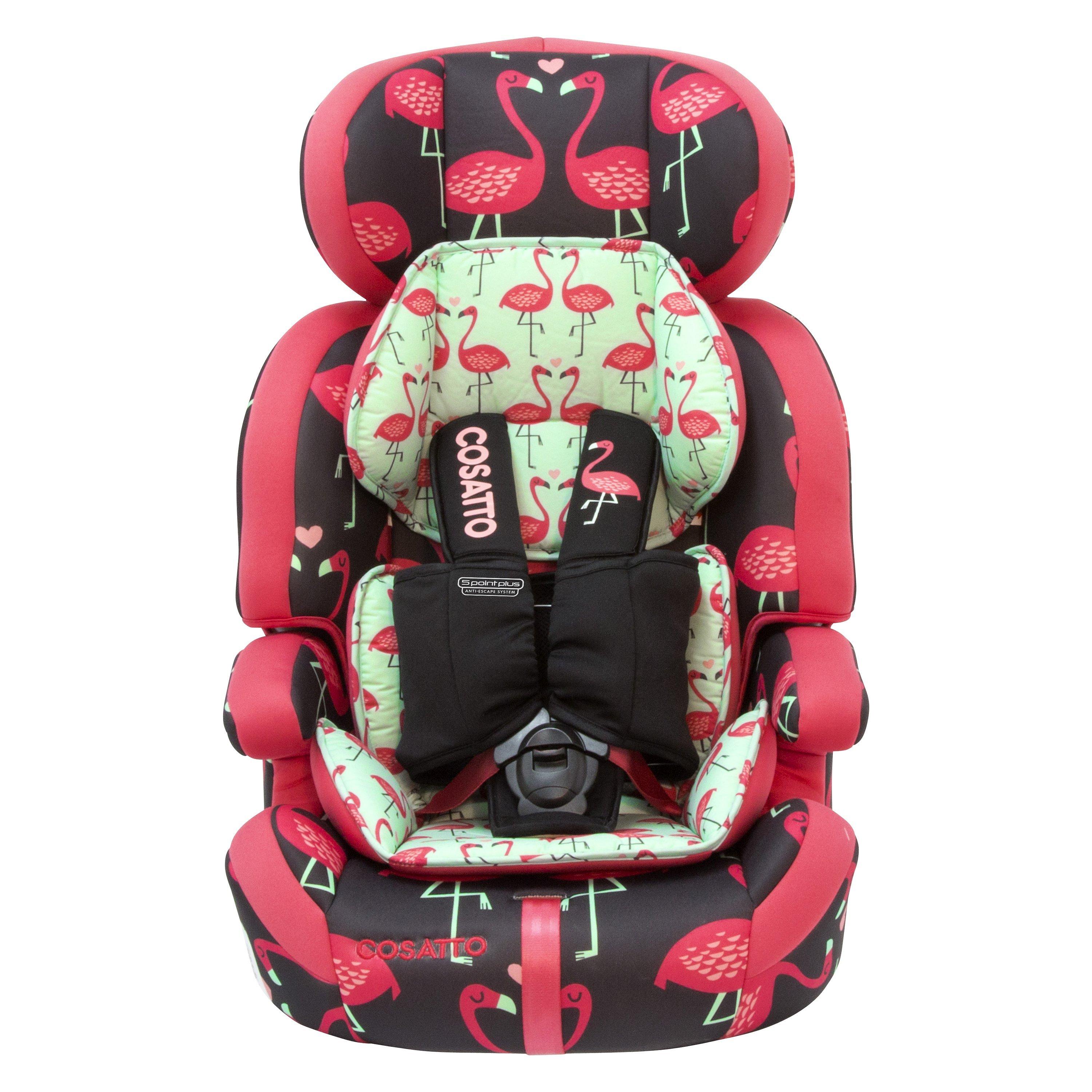 Cosatto Zoomi 5 Point Plus Group 1, 2 & 3 Car Seat, Flamingo Fling