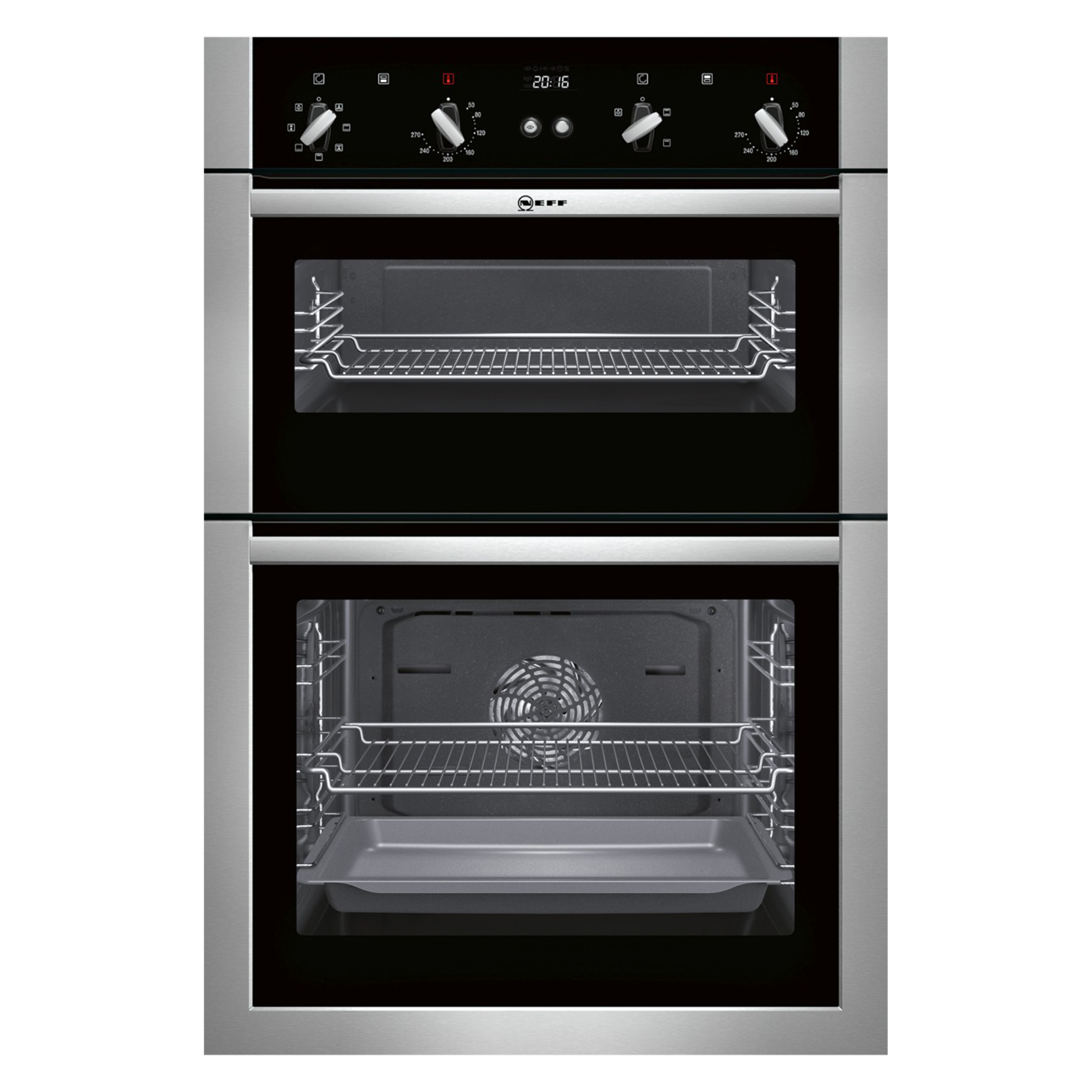 Neff U14M42N5GB Built In Double Oven Stainless Steel