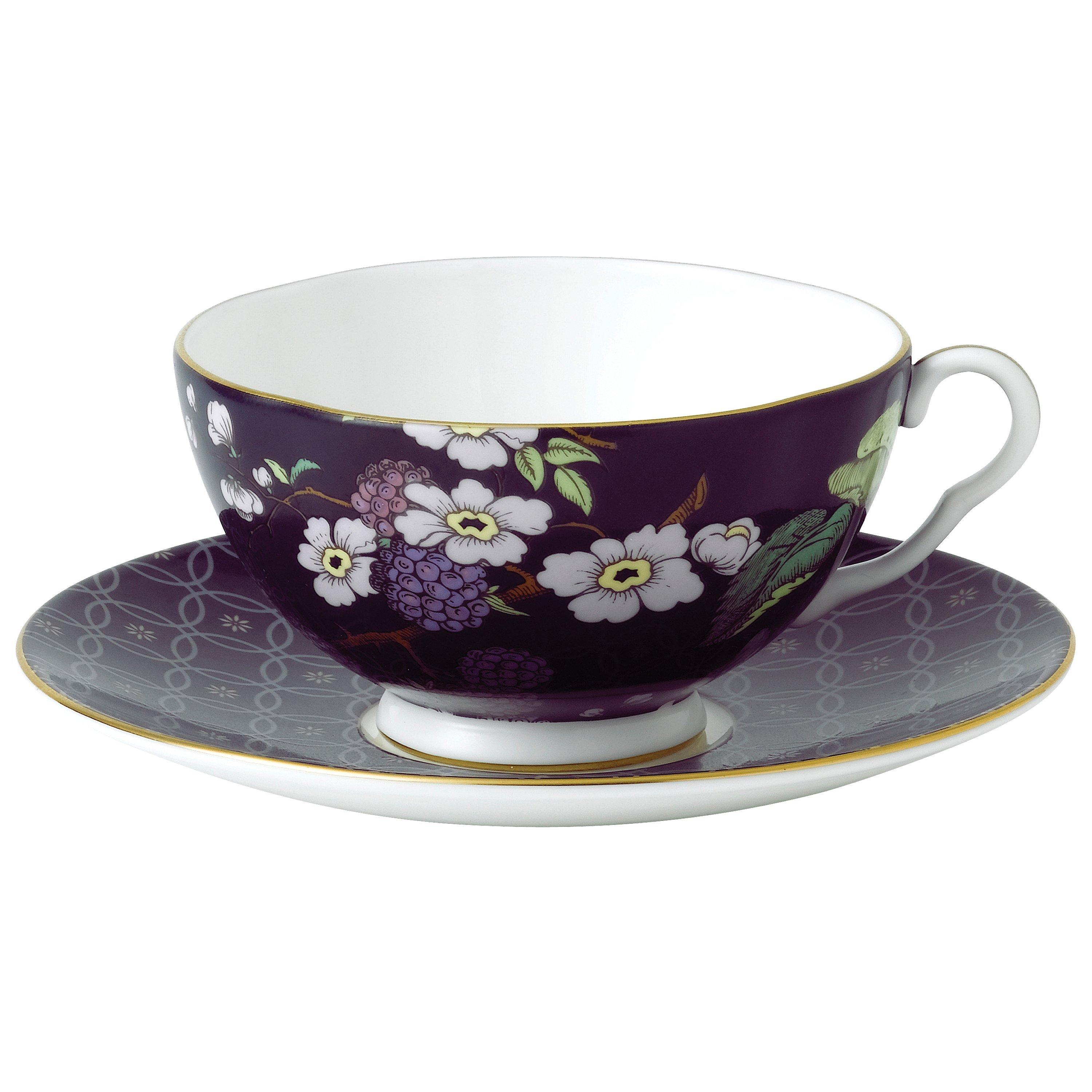 Wedgwood Tea Garden Blackberry Teacup & Saucer