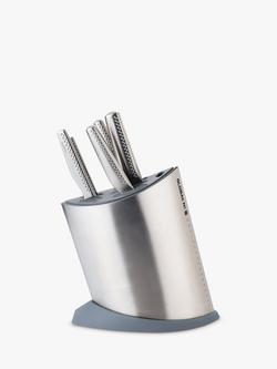 GLOBAL NI Series 6 Piece Filled Knife Block Set, 