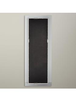 John Lewis Rounded Corners Full Length Mirror, 144 x 44cm, White - view 2, White